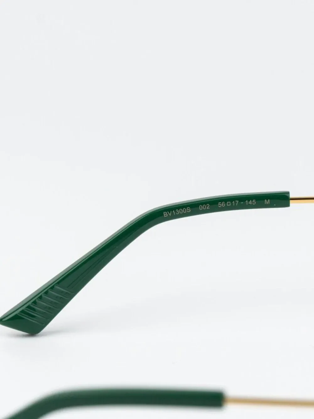 Bottega Veneta Men Sunglasses Gold Green Rectangle BV1300S 002 NEW AUTHENTIC